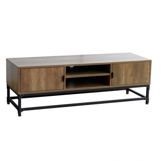 Wooden TV stand with 4 storage cube and 2 door