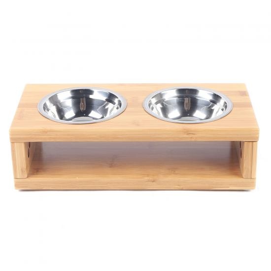 Double Bowls Food Water Stand