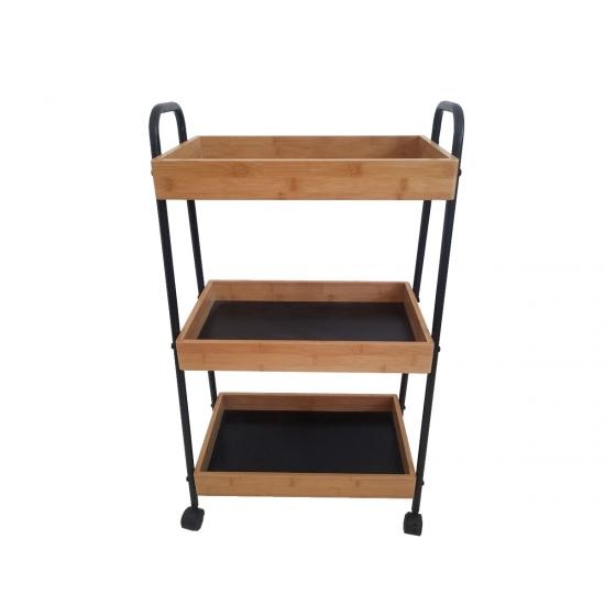 kitchen trolley cart with wheels and shelf